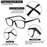 5 Pack Ladies Reading Glasses for Women Blue Light Blocking  Fashion Men Spring Hinge Readers Circle Box
